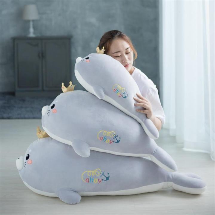 hot-หมอนผ้าไหมน้ำแข็งตุ๊กตาปลาโลมาของเล่นตุ๊กตาฉลามตุ๊กตาน่ารักกอดนอนผู้ผลิตตุ๊กตาขายส่ง