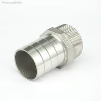 2 quot; BSPT Male x 50mm Hose Barbed 304 Stainless Steel Pipe Fitting Hose tail Connector 230 PSI