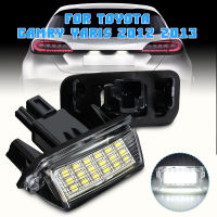 2ชิ้น18 LEDs ไฟส่องป้ายทะเบียนโคมไฟสีขาวสำหรับ Toyota Camry Yaris Vitz Prius Verso Corolla Avensis Voxy Bucesquire