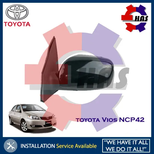TOYOTA VIOS NCP42 SIDE MIRROR ASSY COMPLETE W/OUT COVER Lazada