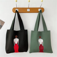 Solid Color Shopping Bag Handbags For Women Decoration Purse For Ladies Solid Color Womens Handbag Womens Knitted Fabric Handbag