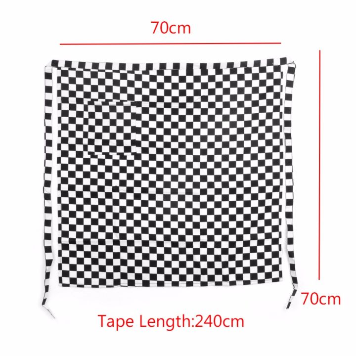 ผ้ากันเปื้อนในครัวยาวครึ่งความยาวผ้ากันเปื้อนคาดเอวพ่อครัวจัดเลี้ยงเครื่องแบบพนักงานเสิร์ฟใหม่