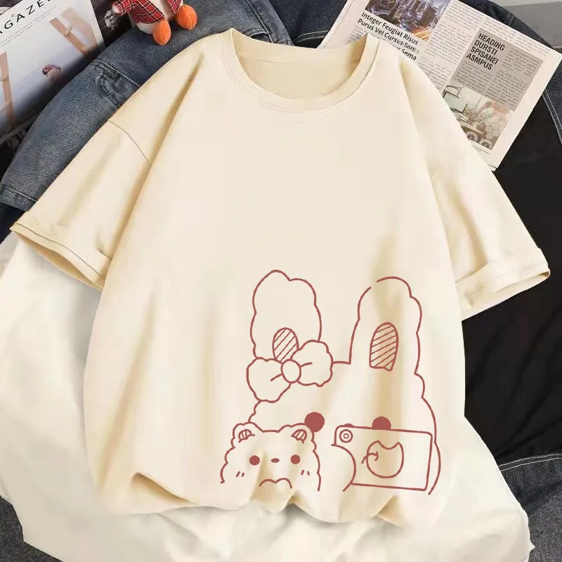 Gothic Anime Print Loose T-Shirts - Kawaii Fashion Shop | Cute Asian  Japanese Harajuku Cute Kawaii Fashion Clothing
