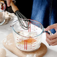 Glass measuring cup with scale household high temperature egg beater ml measuring cup flour kitchen public scale cup