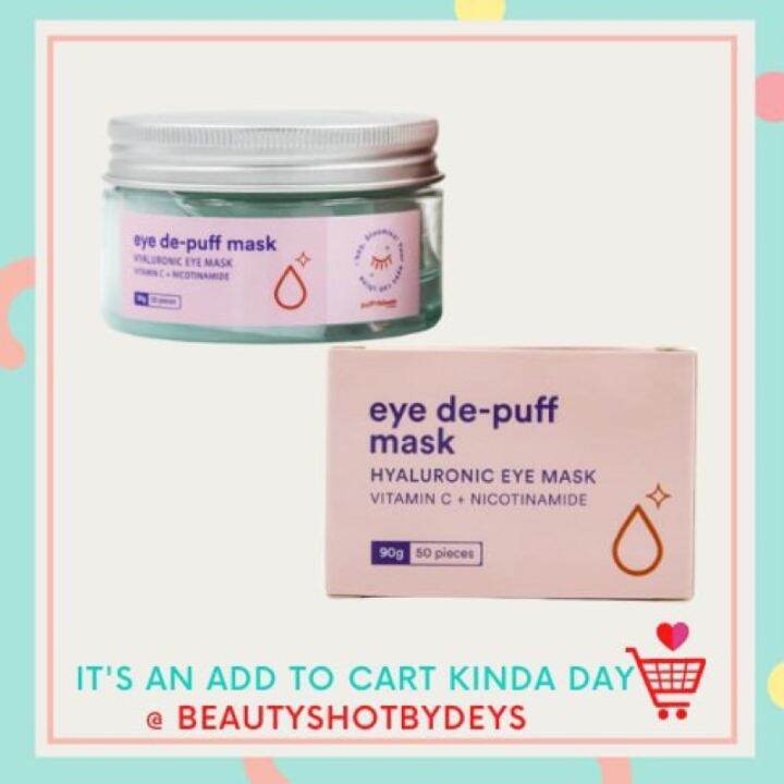EYE DEPUFF HYALURONIC MASK with VITAMIN C NICOTINAMIDE PUFF AND BLOOM
