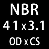 แหวนรองปะเก็นซีลชิ้น/ล็อตสีดำ20 Od41 42/43/44/45/46/47/48/50มม. โอริงการปิดผนึก Nbr ไนไตรล์3.1มม. แหวนแหวนยาง O(Od41Mm)