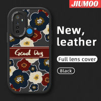 เคส JIUMOO สำหรับ Realme 5 5i 5S 6i 6 6S 6 Pro Narzo เคสแฟชั่นลายดีไซน์ใหม่ดอกไม้บางๆเคสโทรศัพท์นุ่มหนังเคสป้องกันกล้องฝาปิดด้านหลังเลนส์เต็มรูปแบบเคสกันกระแทก