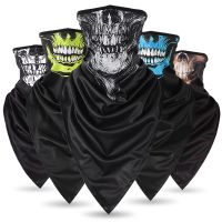 ◘❅ 3D Skull Magic Balaclava Neck Gaiter Tube Scarves Triangle Cover Face Scarf Windproof Bicycle Hiking Ski Mask Bandana Men Women