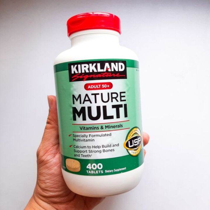 Kirkland Mature Multi Adult Plus Vitamins and Minerals 50 400 tablets with Calcium 400 Tablets