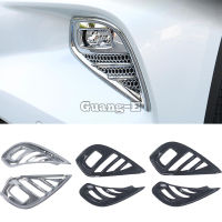 Chrome Front Fog Light Lamp Trim Frame Cover for Toyota Highlander Kluger 2020 2021 2022 Car Accessories Exterior Decoration