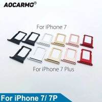 Aocarmo อลูมิเนียมโลหะนาโนซิมการ์ดถาดผู้ถือพร้อมปะเก็นยางสำหรับ iPhone 7 7P 7 Plus เปลี่ยน-JSKB MALL