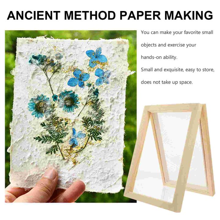 educational-toys-diy-paper-craft-tools-childrens-frame-recycled-screen-printing-wooden