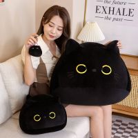 Kawaii Black Cat Shaped Soft Plush Pillows Doll Lovely Cartoon Animal Pendant Stuffed Toys Girls Birthday Gifts High Quality