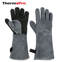 ThermoPro GL02 500℃ Heat Resistant Oven Gloves Mitts Baking BBQ Gloves For Grill Heat Insulation Leather Forging Welding Gloves