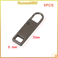 [RonnieWEN] ตัวดึงแถบเลื่อนซิปโลหะ5ชิ้น,ซิปทันทีสำหรับเปลี่ยนหัวเข็มขัดหักกระเป๋าเดินทางชุดเครื่องมือซ่อมเสื้อผ้าติดซิป