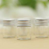 50PCS 15ml 30*40mm Small Glass Bottles Aluminum Caps Glass Tiny Jars Vial Transparent Glass Containers Cute Small spice Bottles