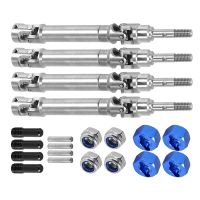 4Pcs Steel Front and Rear Drive Shaft CVD for 1/10 Traxxas Slash Rustler Stampede Hoss VXL 4X4 RC Car Upgrade Parts