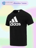 Adidas Logo letter printed sports casual round neck T-shirt for men black