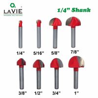 LAVIE 1pc 1/4 6.35mm Shank Ball Nose Router Bit Round Milling Cutter สําหรับไม้ CNC Radius Core Box เครื่องมือคาร์ไบด์แข็ง MC01100