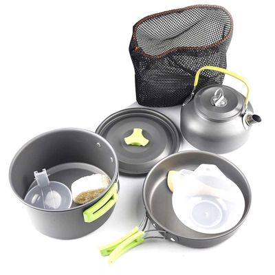 Outdoor Kettle Aluminum Material Ds-308 Portable Camping Set Pot Travel Cutlery Utensils Hiking Picnic Equipment