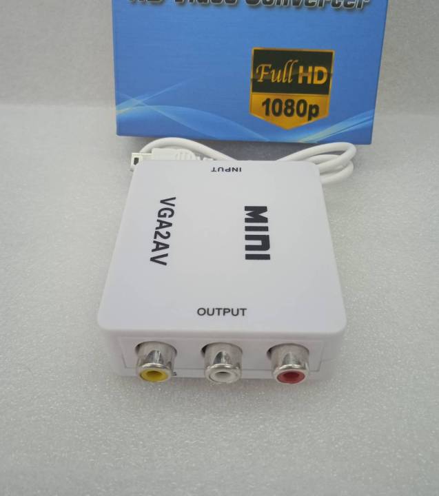 อะแดปเตอร์vga-2av-กล่องแปลงvga-to-av-ตัวแปลงvga-สายแปลงvgaตัวแปลงav-กล่องทีวี-กล่องเอวี-ตัวแปลงสัญญานทีวี