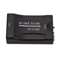 [LUNA electronic accessories] Scart เป็นตัวแปลงสัญญาณเสียงวิดีโอ RF แบบพกพามินิ67.25Mhz/61.25Mhz ตัวแปลงอะแดปเตอร์พร้อมสาย Usb/rf