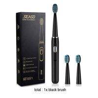 【New release】 Seago Sonic Electric Brush Recharge SG-551เปลี่ยนหัวแปรง4โหมด Onekey ใช้งาน Sonic Vibrate Waterproof Brush Sing