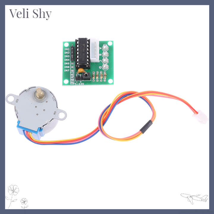veli-shy-dc-12v-5v-ลดขั้นมอเตอร์สเต็ปเกียร์4เฟสสำหรับ28byj-48-5v-arduino