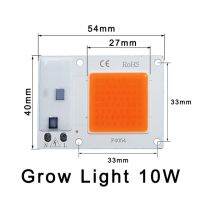 ชิปไฟ Led Cob จำนวน5ชิ้นสำหรับ Grow ต้นกล้าพืชภายในอาคารและไฟเร่งโต5ชิ้นไฟ Ac 220V 10W 20W 30W 50W