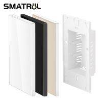 ☾ Smatrul สวิทช์กระจกนิรภัยตกแต่งผนังบ้านไม่มีฟังก์ชั่นสมาร์ท Wifi