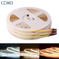 ☃❃ 5m/lot Cob Led Strip Light 480 Leds/m 16.4ft High Density Flexible Tape Ribbon Ra90 3000k-6500k Led Lights Dc12v 24v - Led Strip - AliExpress