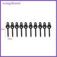 Wangzhansi สกรู10ชิ้นพร้อมแกนหมุนแบบวงแหวน D-Rig Chod ปลายเกือกม้าจัดการกับเหยื่อ