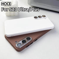 HOCE เคสโทรศัพท์เนื้อสัมผัสบางพิเศษสำหรับผิวสัมผัส Samsung Galaxy S23 S22พิเศษพร้อมกระเป๋ากล้องฟิล์มเลนส์ปกป้องเต็มรูปแบบสำหรับ S22 S23และเคส PC