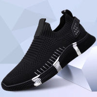 Summer Men Mesh Breathable Sneakers Soft Bottom Flat Slip-On Running Shoes Casual Footwear Wearable Zapatillas Hombre