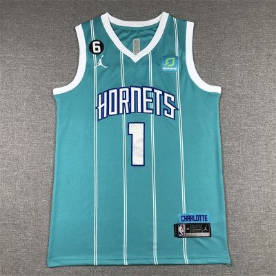 Mens 2023NBA Charlotte Hornets LaMelo Ball Jersey Basketball Player Jersey