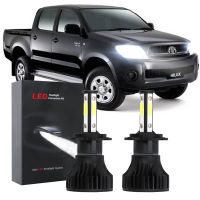 สำหรับ Toyota HILUX Vigo (ไฟหน้า)-หลอดไฟคู่ไฟหน้า LED ไฟต่ำ6000K สีขาวเปลี่ยนฮาโลเจน