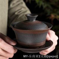 【hot】☋✒ Jianshui Pottery Gaiwan Household Kung Set Cup Ceremony