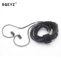 BQEYZ ขั้วต่อ2Pin C1สายหูฟัง0.78มม. 3.5ปลั๊กรูปตัวแอลชุบทองสายหูฟังสวมศรีษะอัปเกรดสายทดแทนสำหรับ K2 KC2 BQEYZ KB1หูฟัง TFZ KZ TRN