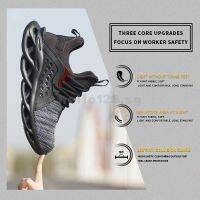 Casual Shoes Shoes Breathable Safety Shoes Smash-proof and Puncture-proof Steel Toe Shoes Large Mesh Work Shoes Wear