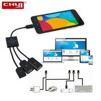 CHYI OTG ถึง Multi Port Usb 2.0 Hub Usb Splitter Combo Hab Adapter สำหรับสมาร์ทโฟน Mini อุปกรณ์เสริมสำหรับคอมพิวเตอร์ PC