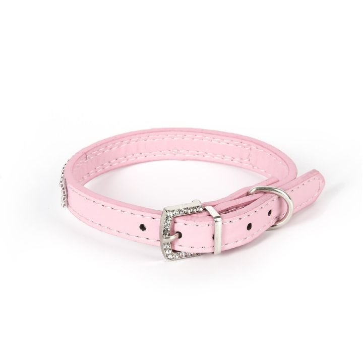 bling-rhinestone-dog-collars-pet-pu-leather-crystal-diamond-puppy-pet-collar-pink-red-collars-and-leashes-for-dog-accessories-leashes