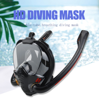 [Arrive 1-3 Days] Swimming Mask Double Breathing Tube Snorkeling Scuba Diving Face Goggles