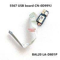 Bal20 Cn-0d99yj Ls-d801p สำหรับ Inspiron 15 5567 Usb เครื่องอ่านการ์ดแผงบอร์ด Sd การ์ด