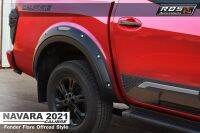 Navara2022คิ้วล้อ  คิ้วล้อมีหมุด แต่งรถยนต์ Nissan Navara 2023รุ่น 4ประตู  แบบหมุดเงิน  6นิ้ว ยี่ห้อRBS ( สีดำด้าน ) ส่งฟรี ราคาส่ง