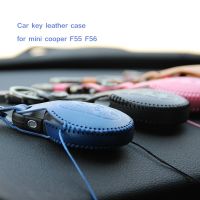 fine leather for mini cooper key fob cover keychain f54 f55 f56 f60 countryman car accessories interior case