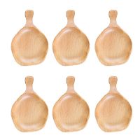 Japan Style Dipping Sauce Dishes Wood Plates Multipurpose Cherry Blossom Shape Seasoning Dishes Soy Sauce Dipping Bowls