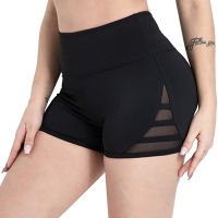 tr1 Shop Women Fashion Yoga Shorts Elastic High Waist Skinny Yoga Shorts Women Gym Workout Running Shorts with Side Pocket