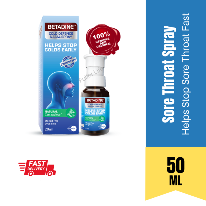 BETADINE Sore Throat Spray (50ml) Helps Stop Sore Throat Fast Lazada