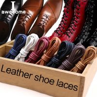 1Pair Waxed Cotton Round Shoe laces Coloured Leather Shoes lace Waterproof ShoeLaces Men Boots Shoelace Shoestring