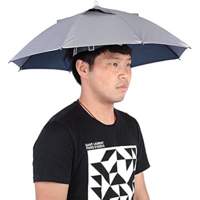 Hat umbrella, waterproof UV protection folding fishing hat umbrella outdoor fishing gardening beach golf x1